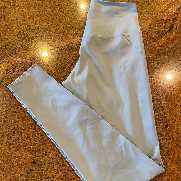 NEW! Girlfriend Collective Baby Blue (Sky) Full Length Leggings. Size Small - Picture 9 of 13